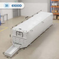 Bao lót Container Ống nạp Zipper - Đáy xả máng